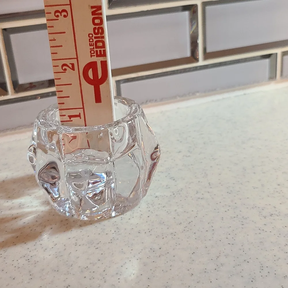 Vintage Clear Glass Candle Holder